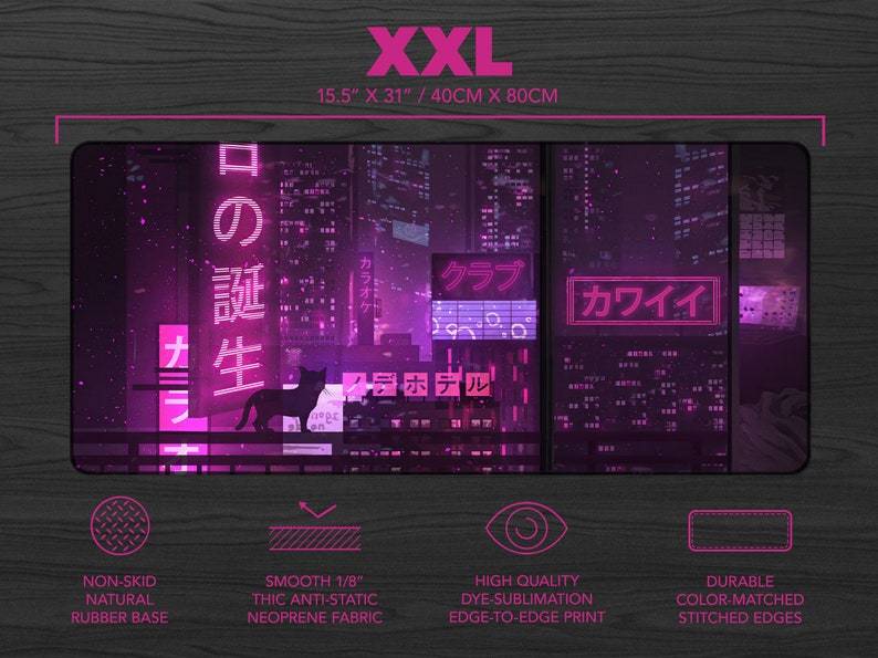 Tokyo Nights Gaming Mouse Pad – Neon City Edition