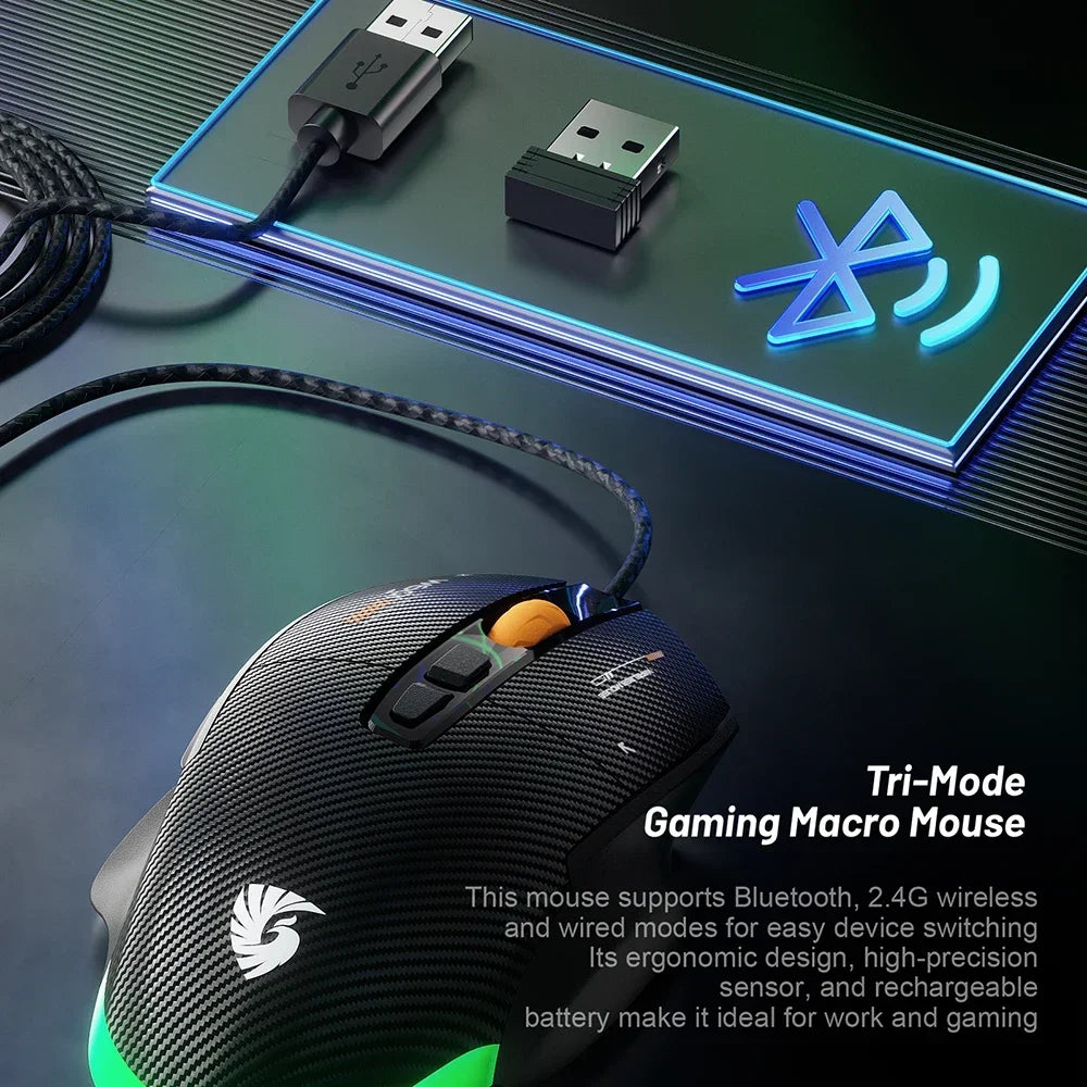 AeroShift Pro Wireless Gaming Mouse – Triple Mode 12800 DPI RGB